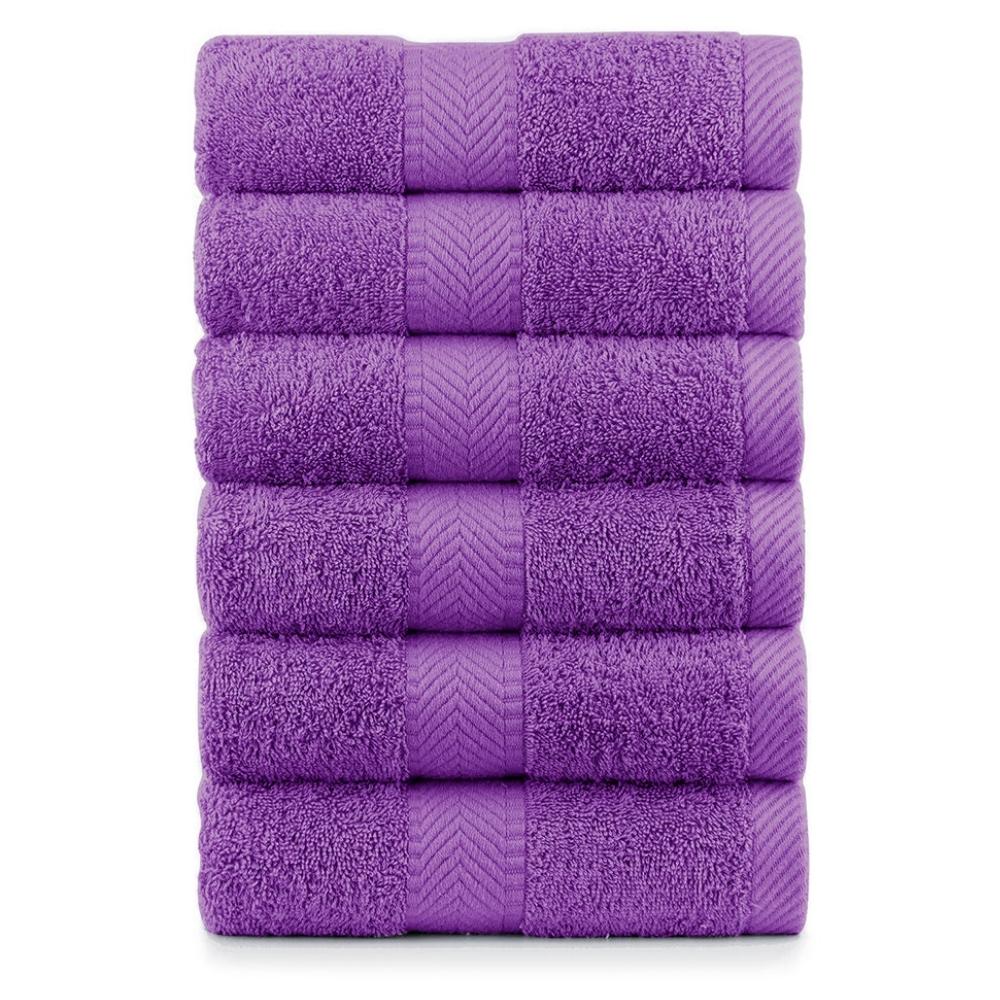 Terry Cotton Hand Towels - 520 Gsm - Set of 6