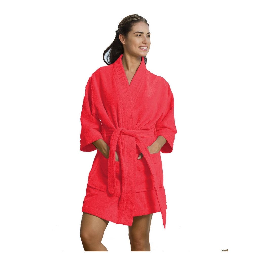 Microfiber Thigh Length Kimono Robes for Women