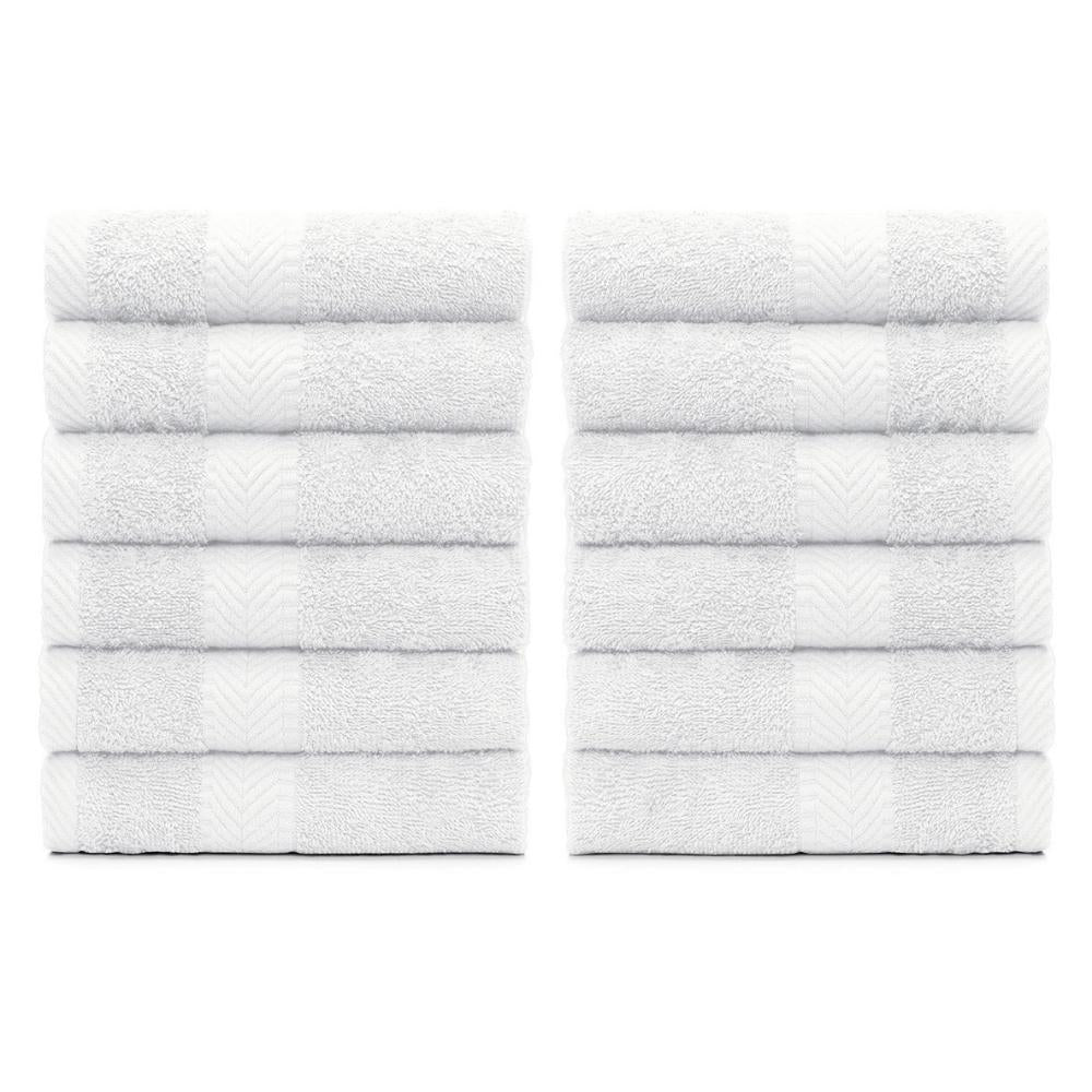 Terry Cotton Washcloth Towels - Set of 12