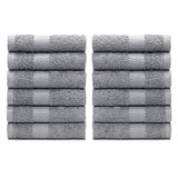 Terry Cotton Washcloth Towels - Set of 12