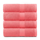 Terry Cotton Bath Towels - Set of 4 - 660 Gsm Thick