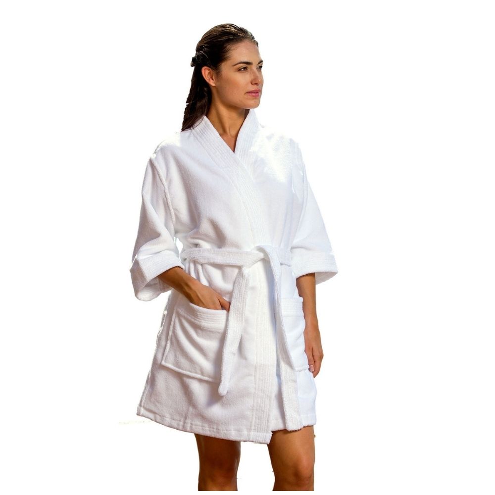 Microfiber Thigh Length Kimono Robes for Women
