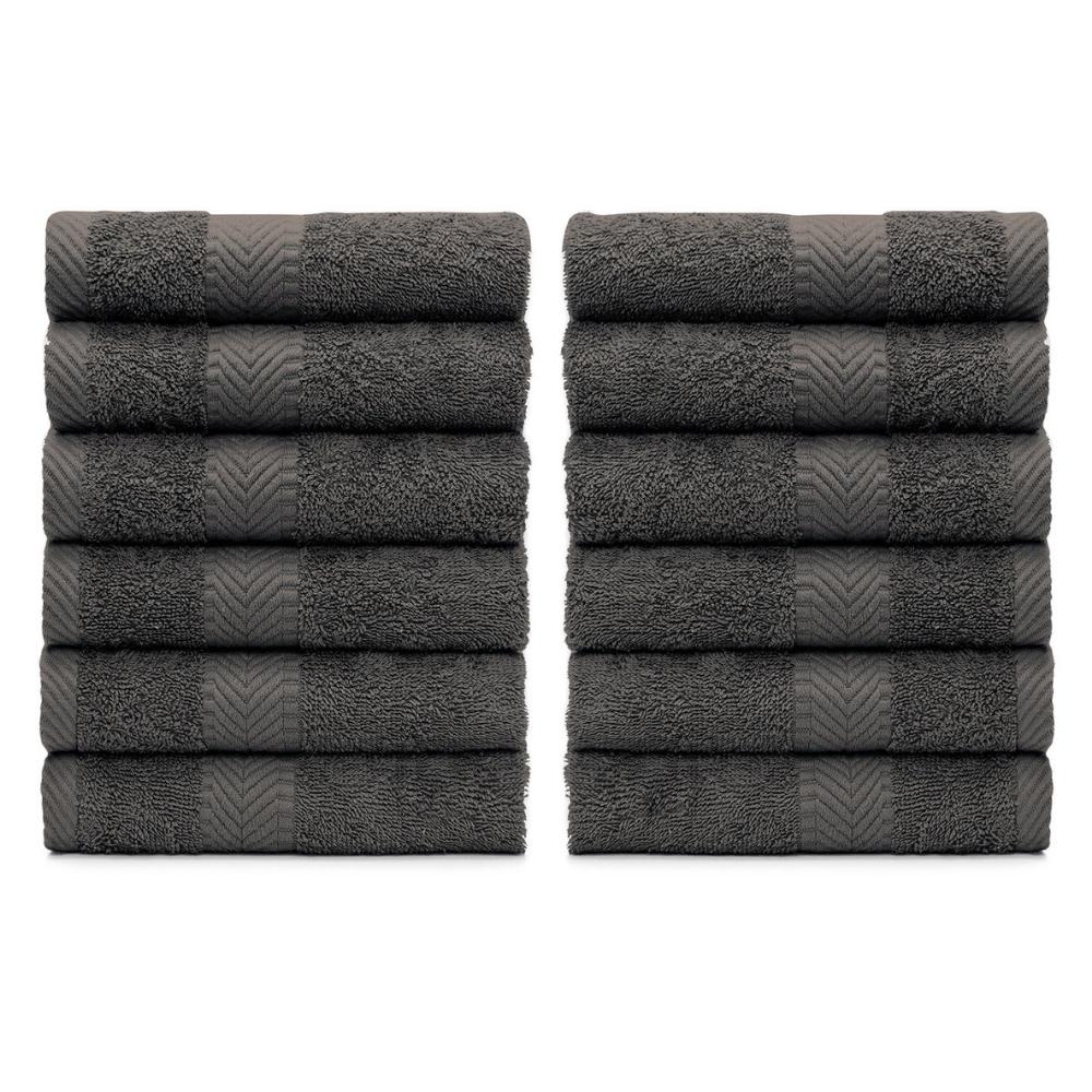 Terry Cotton Washcloth Towels - Set of 12
