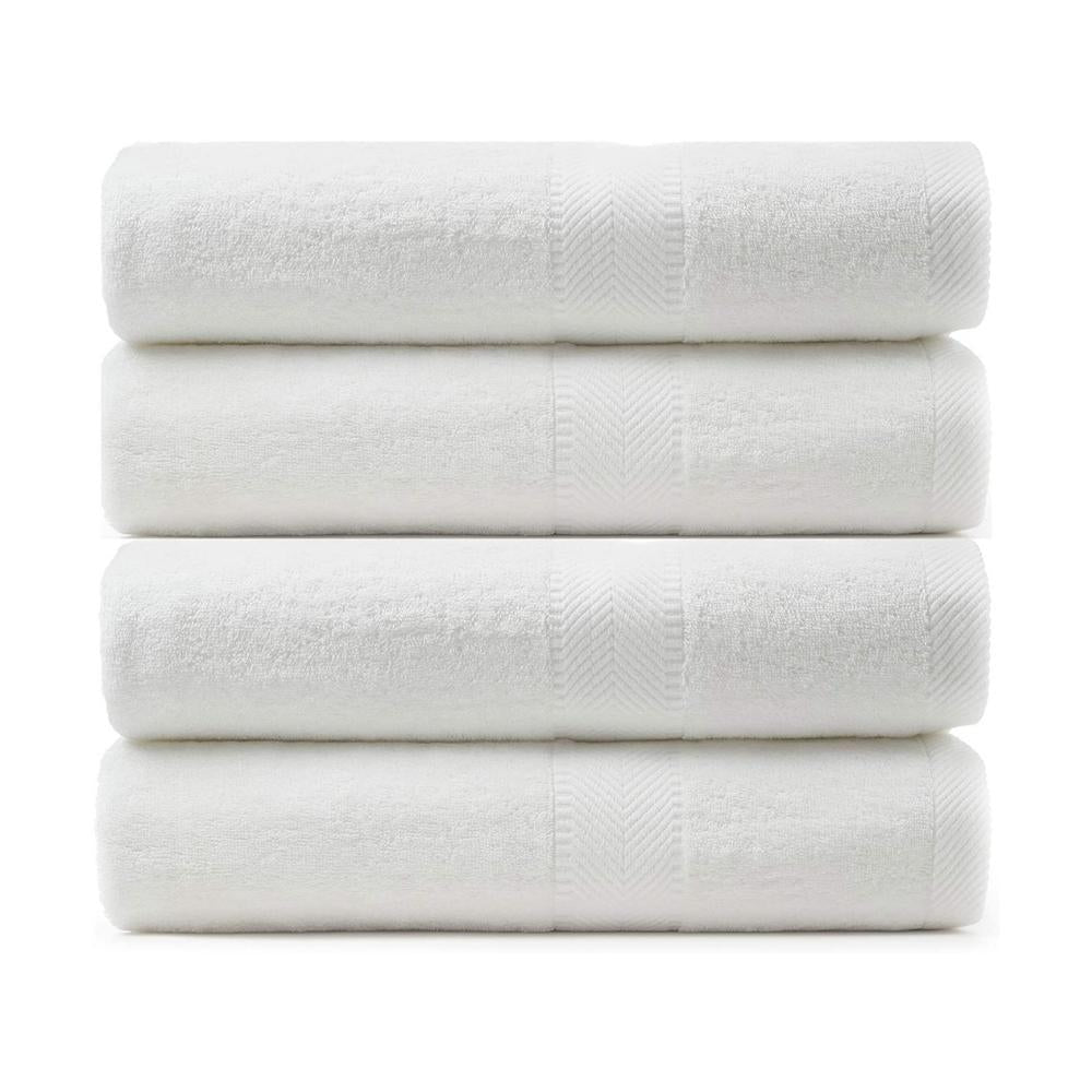 Terry Cotton Bath Towels - Set of 4 - 660 Gsm Thick