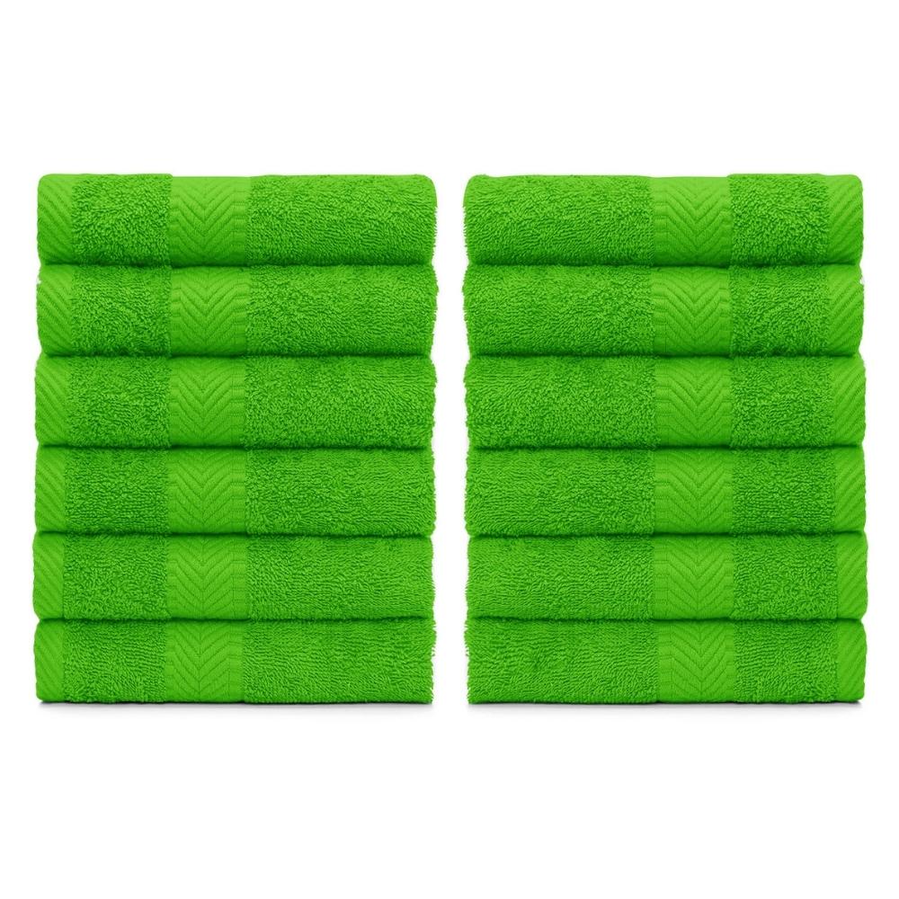 Terry Cotton Washcloth Towels - Set of 12