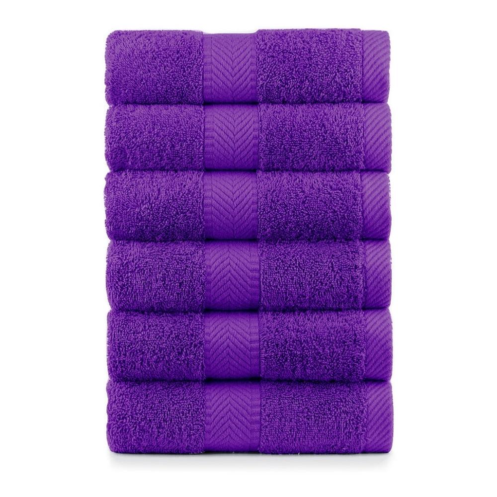 Terry Cotton Hand Towels - 520 Gsm - Set of 6