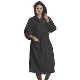 Microfiber Coral Fleece Hooded Adult Bathrobes