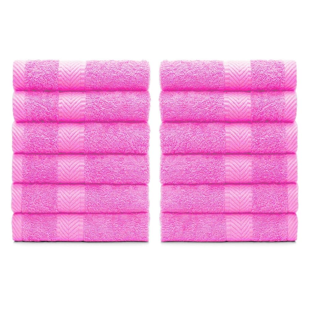 Terry Cotton Washcloth Towels - Set of 12