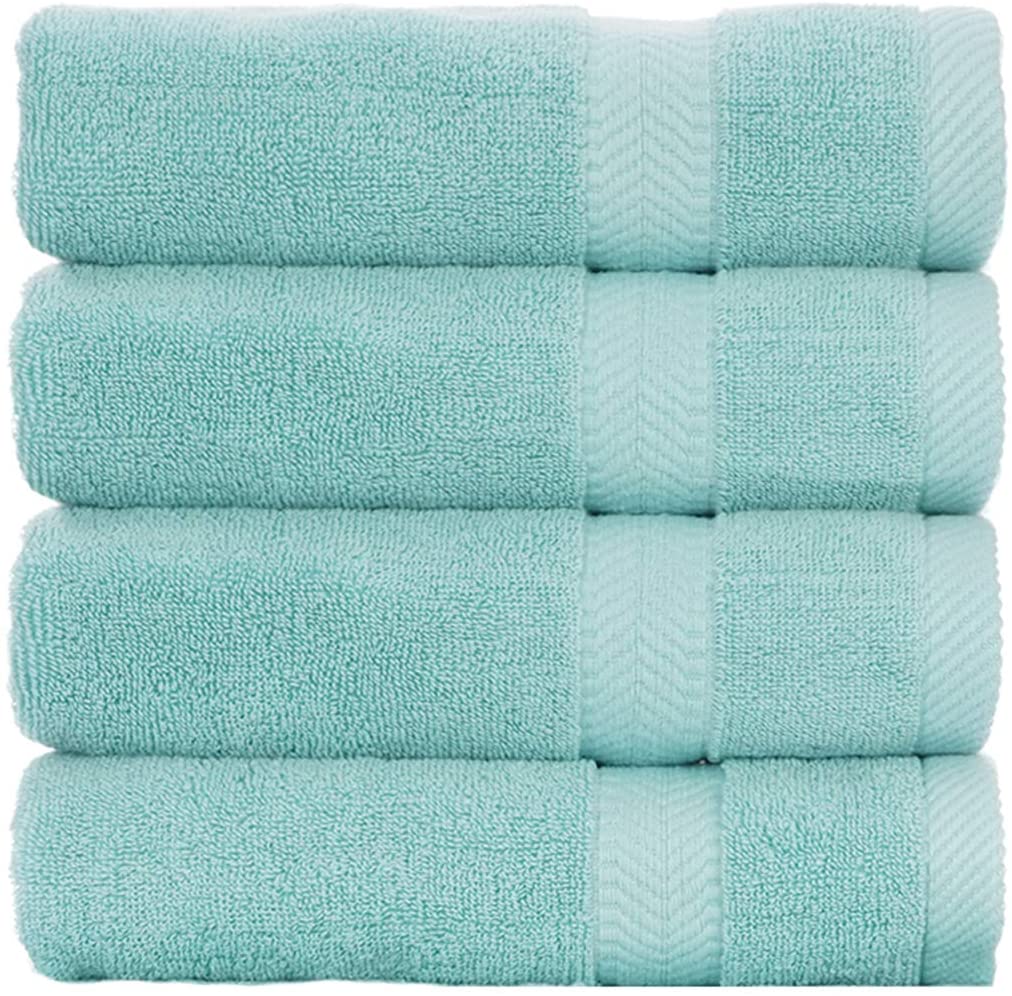 Terry Cotton Bath Towels - Set of 4 - 660 Gsm Thick