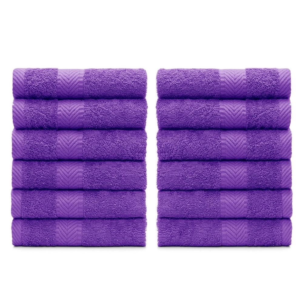 Terry Cotton Washcloth Towels - Set of 12