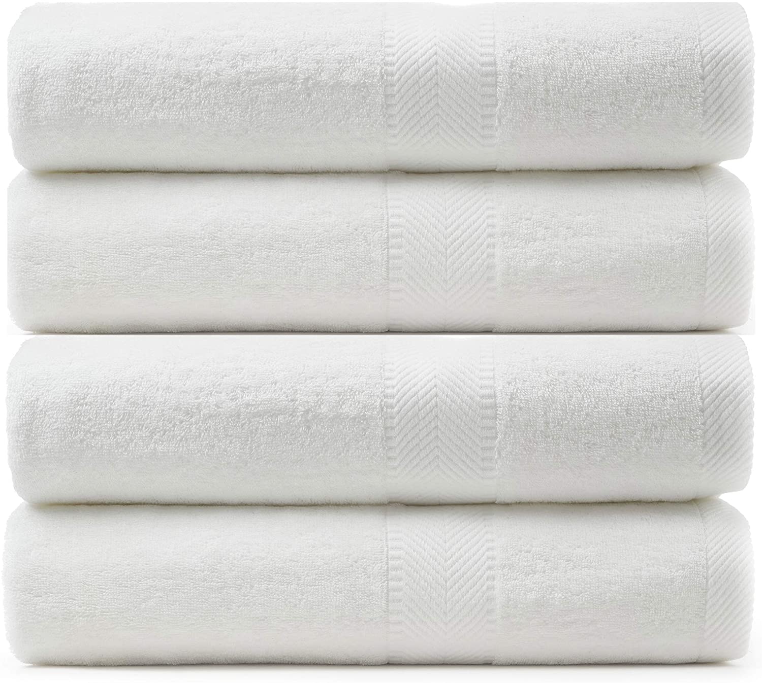 Terry Cotton Bath Towels - Set of 4