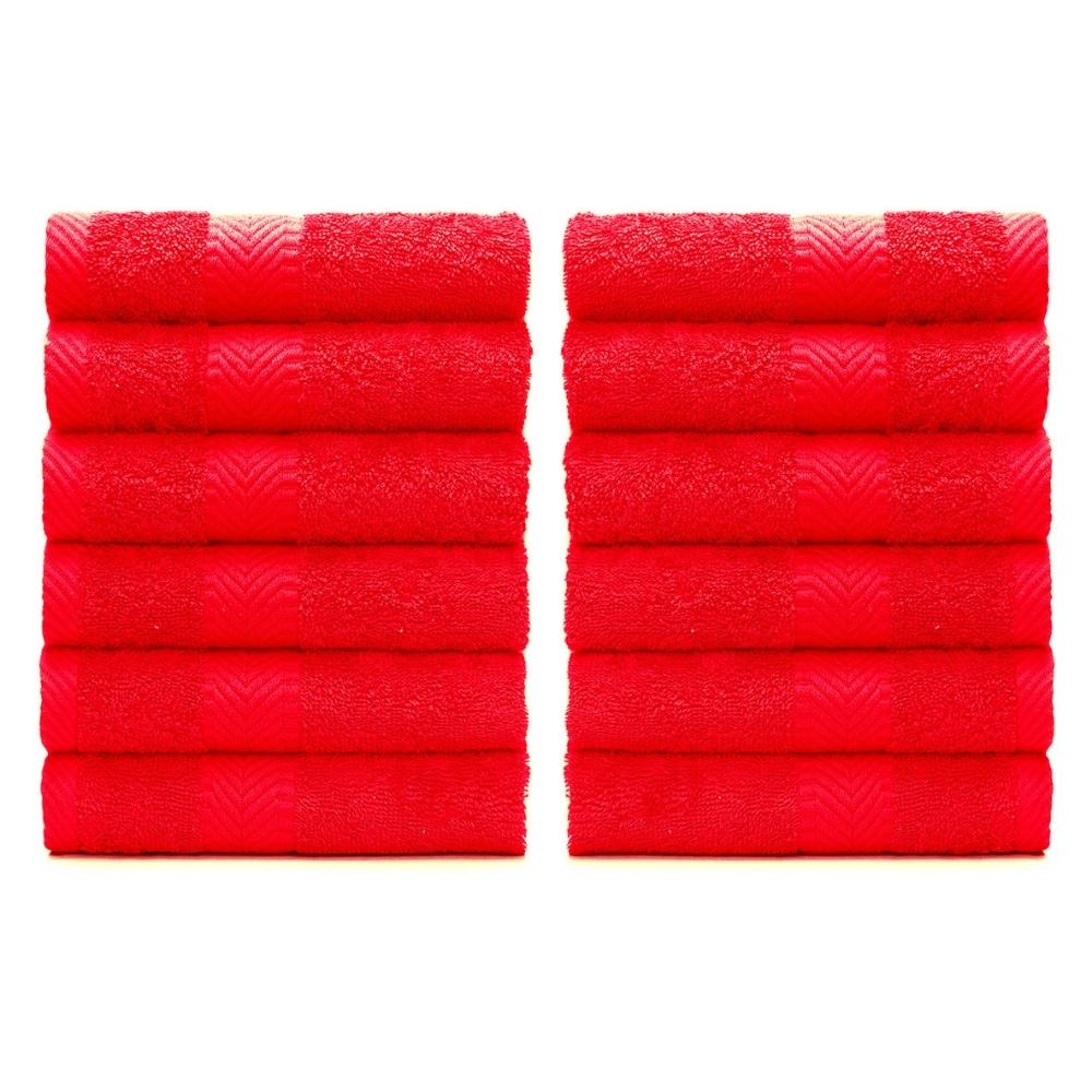 Terry Cotton Washcloth Towels - Set of 12