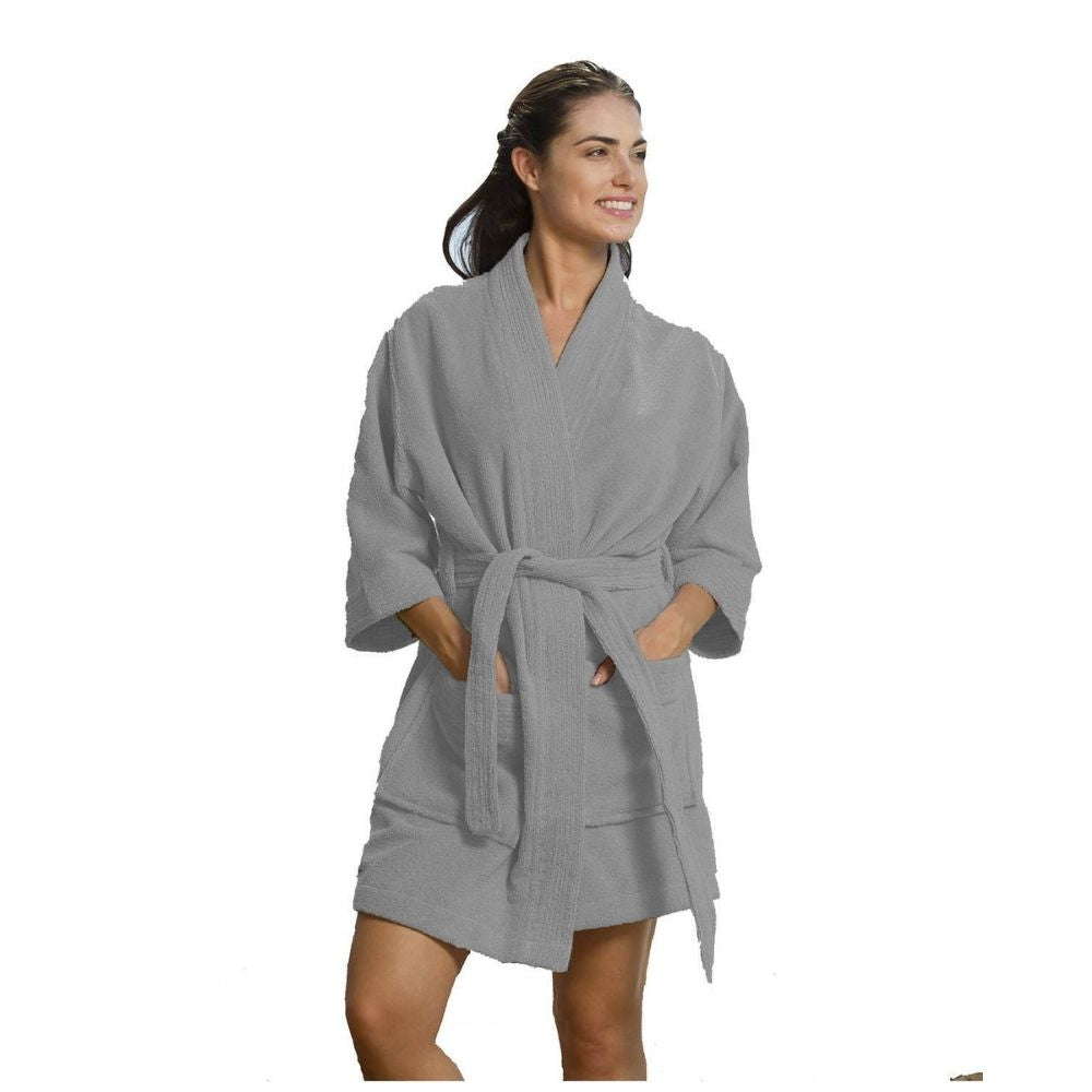 Microfiber Thigh Length Kimono Robes for Women