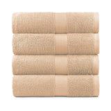 Terry Cotton Bath Towels - Set of 4 - 660 Gsm Thick