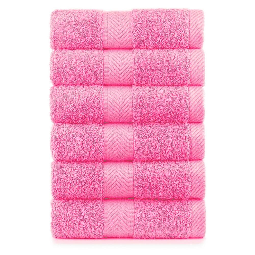Terry Cotton Hand Towels - 520 Gsm - Set of 6