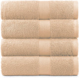 Terry Cotton Bath Towels - Set of 4 - 660 Gsm Thick