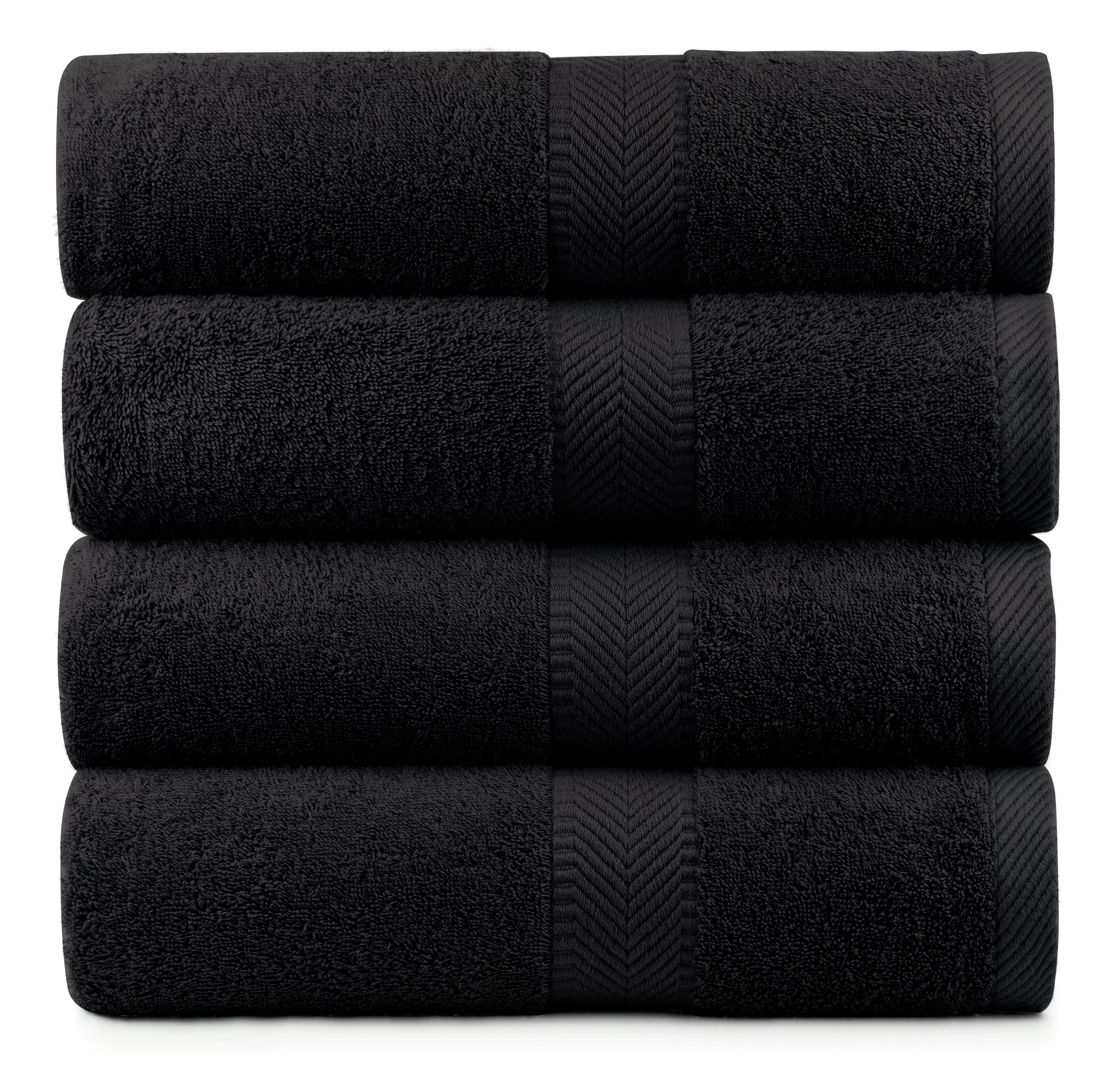 Terry Cotton Bath Towels - Set of 4 - 660 Gsm Thick