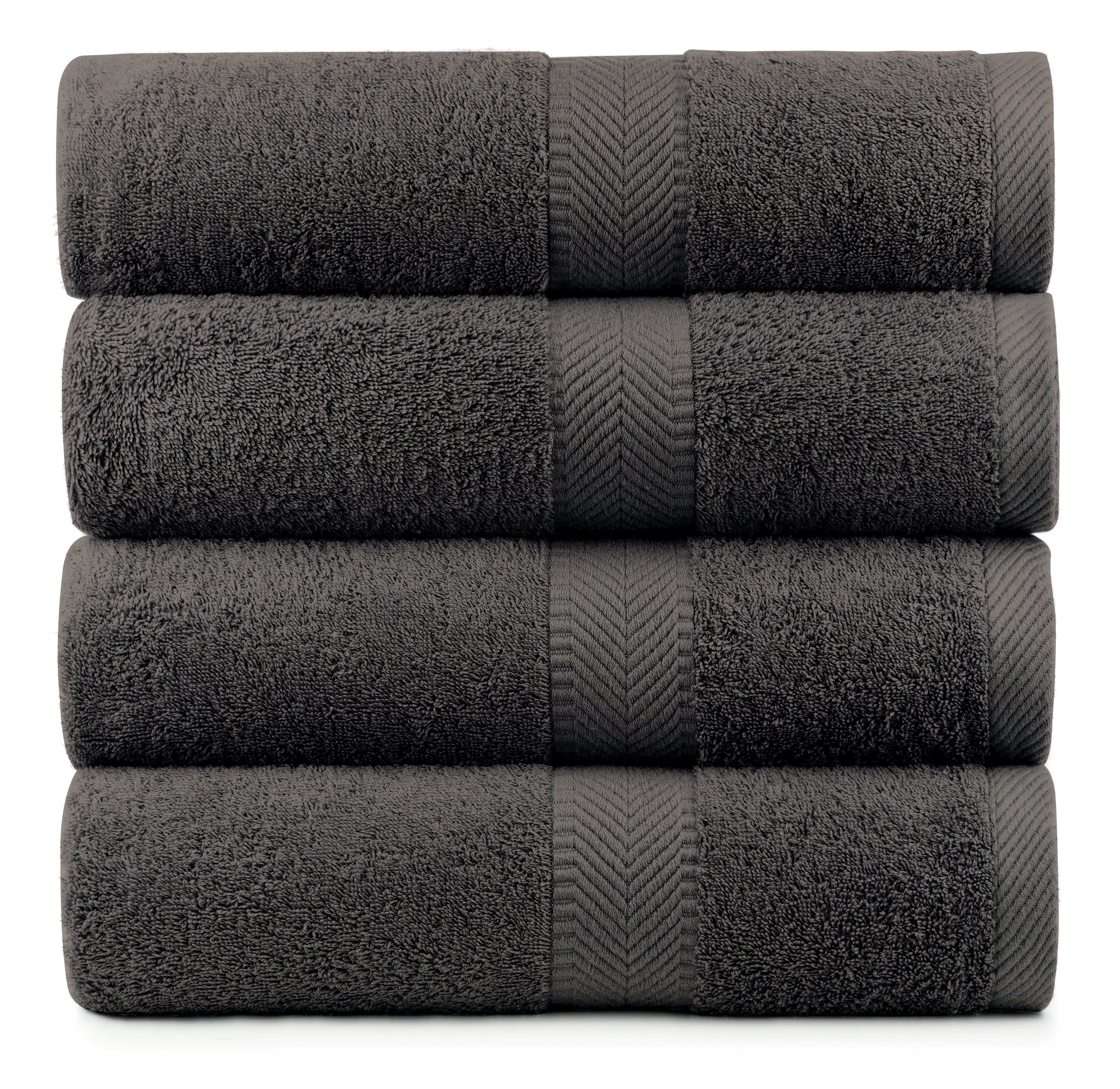 Terry Cotton Bath Towels - Set of 4