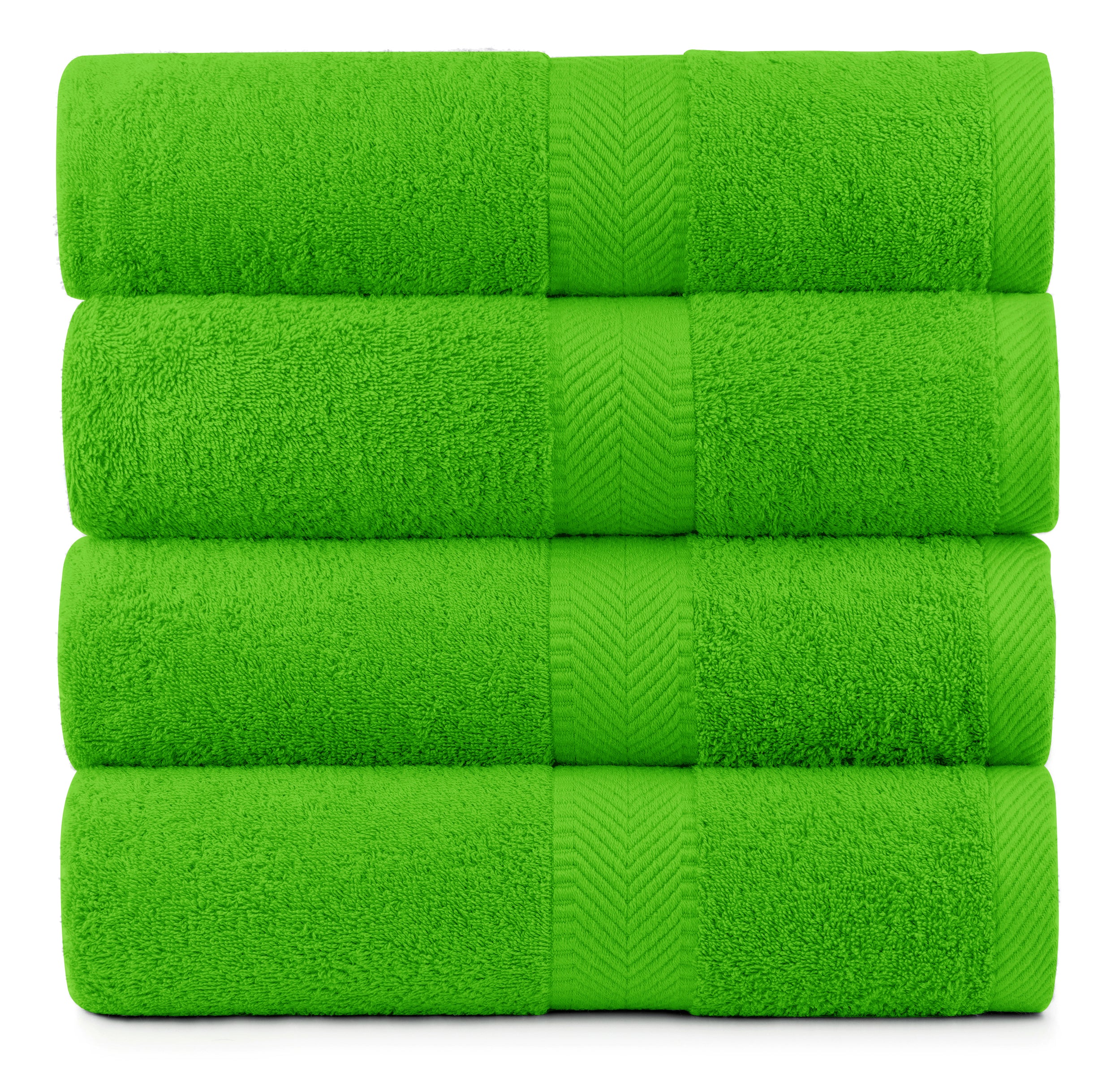 Terry Cotton Bath Towels - Set of 4