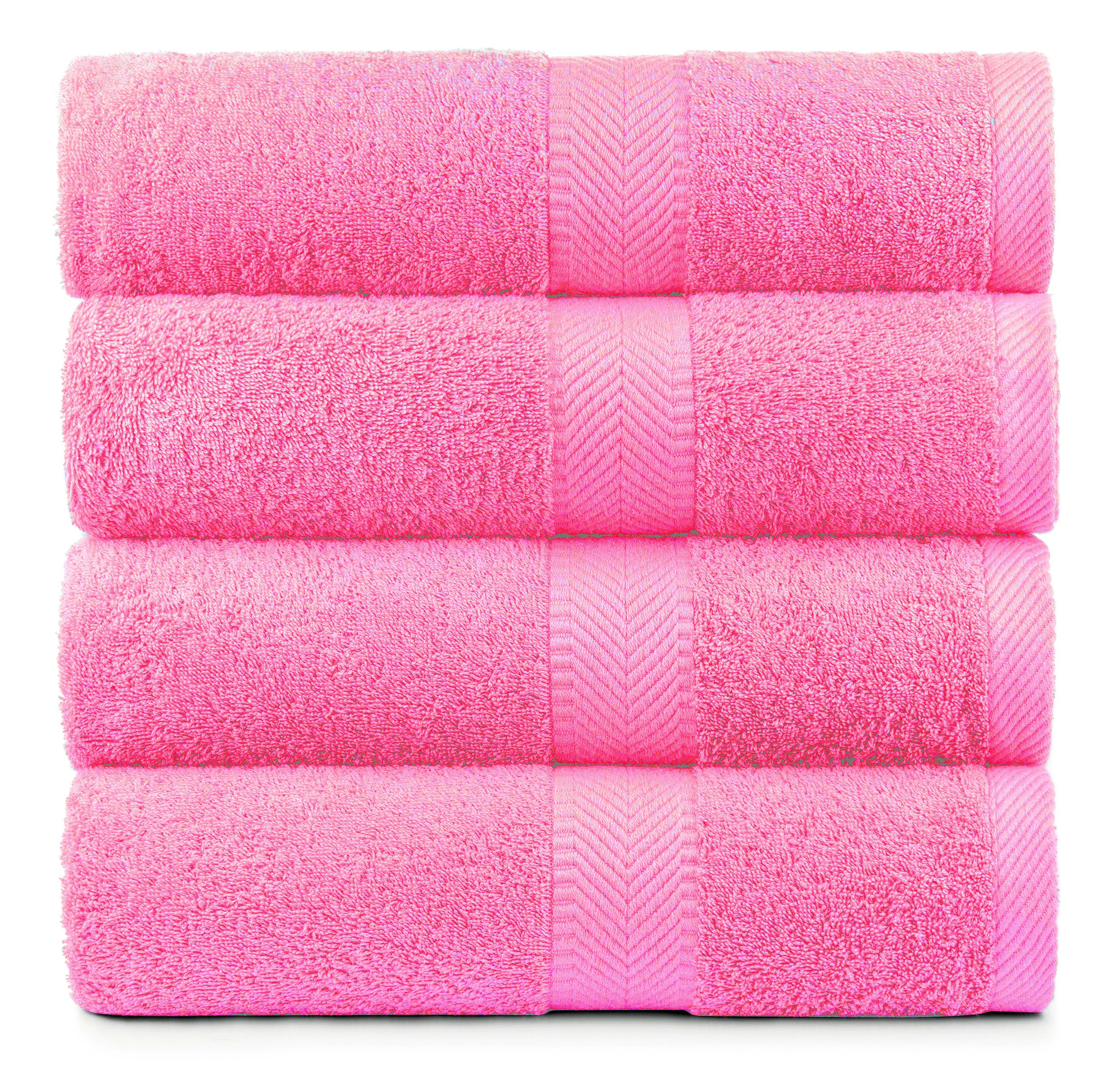 Terry Cotton Bath Towels - Set of 4