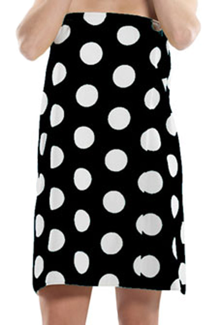 Terry Velour Women Polka Dot Spa Wrap Towels