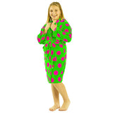 Cotton Hooded Girls Polka Dot Bathrobes