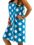 Terry Velour Women Polka Dot Spa Wrap Towels