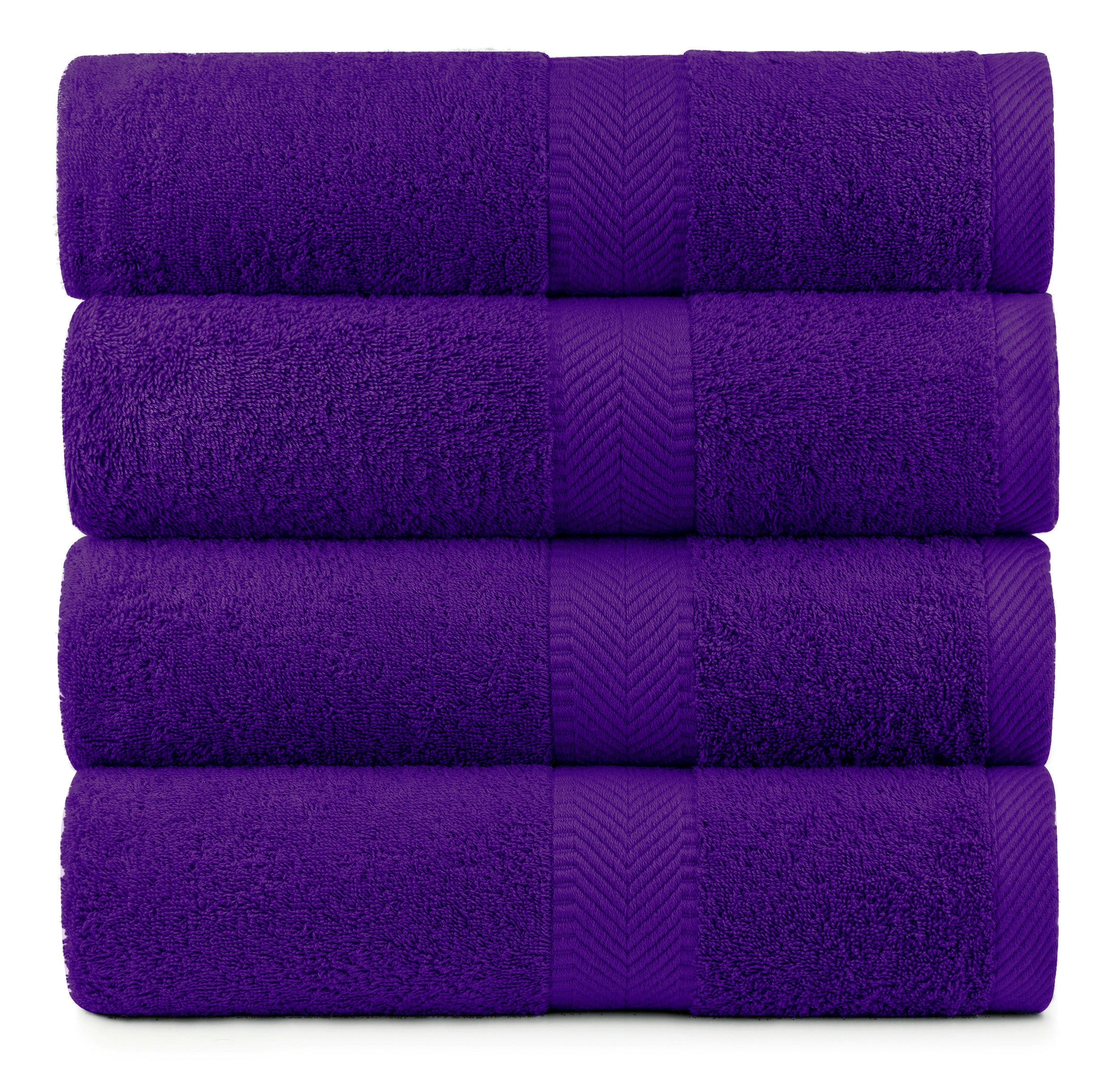 Terry Cotton Bath Towels - Set of 4