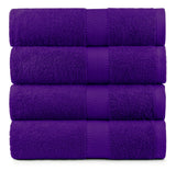 Terry Cotton Bath Towels - Set of 4