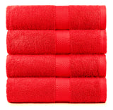 Terry Cotton Bath Towels - Set of 4