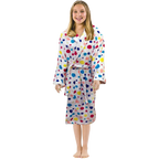 360 GSM Polka Dot Hooded Girls Bathrobe