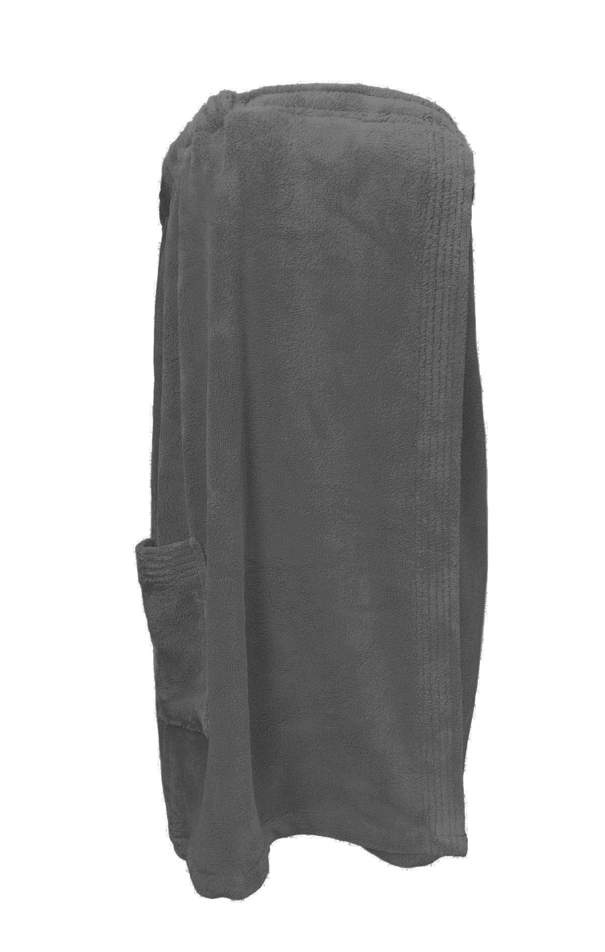 320 GSM Coral Fleece Women's Spa Wrap with Pocket - Ultra Soft