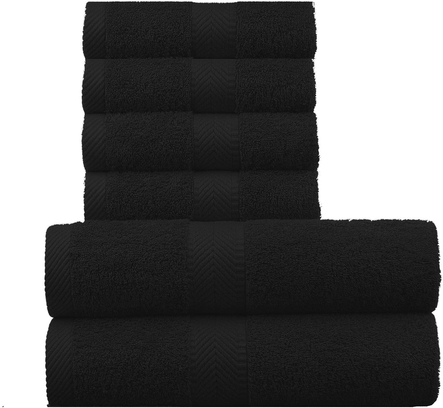 660 GSM cotton bath and hand towel set - Steel Gray
