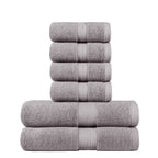 660 GSM cotton bath and hand towel set - Steel Gray