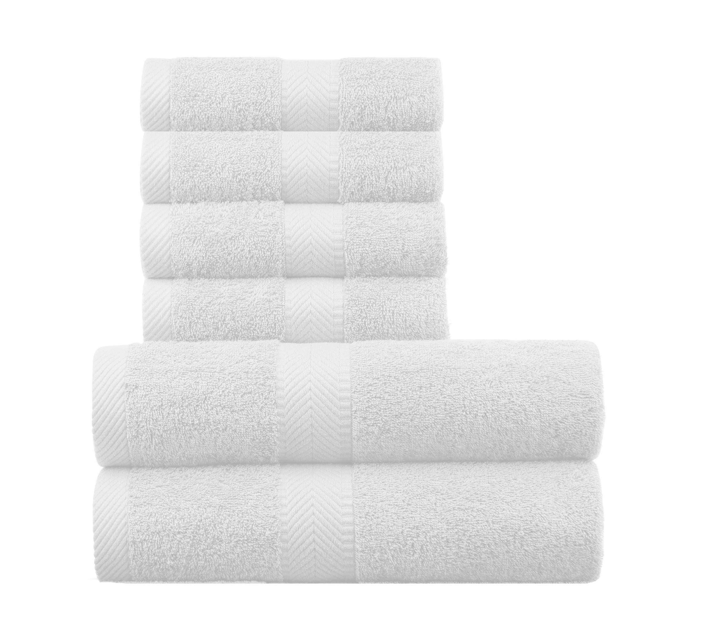 660 GSM cotton bath and hand towel set - Ivory