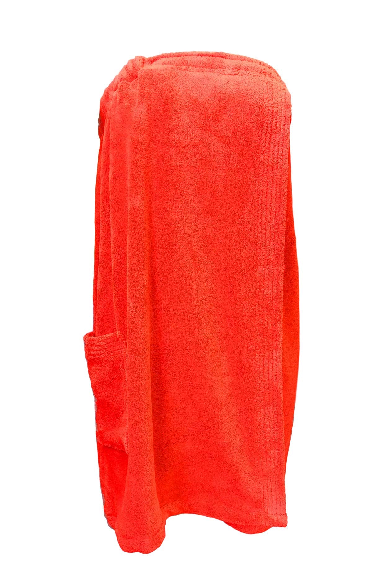 320 GSM Coral Fleece Women's Spa Wrap with Pocket - Ultra Soft