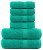 660 GSM cotton bath and hand towel set - Nautical Teal