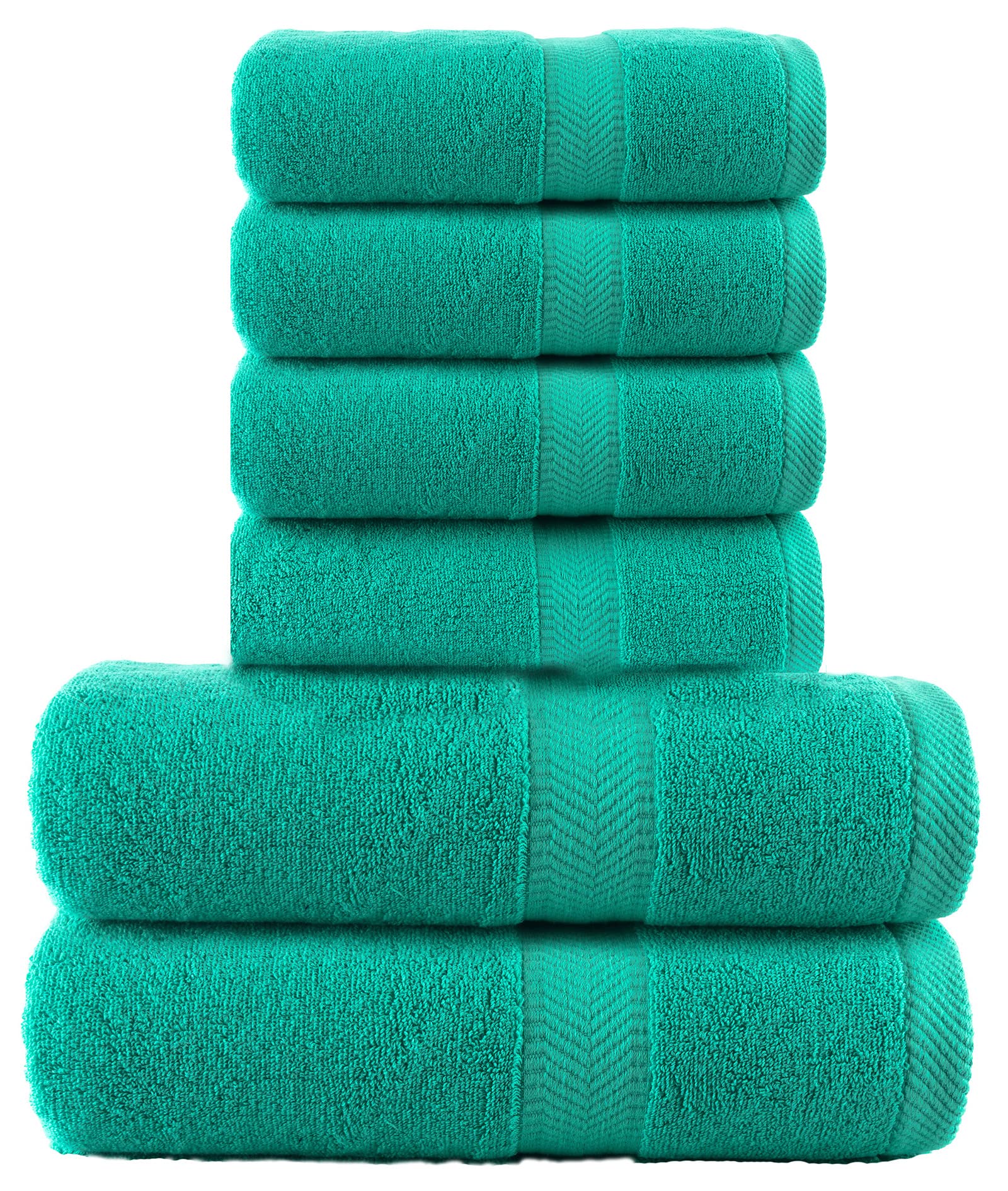 660 GSM cotton bath and hand towel set - Nautical Teal