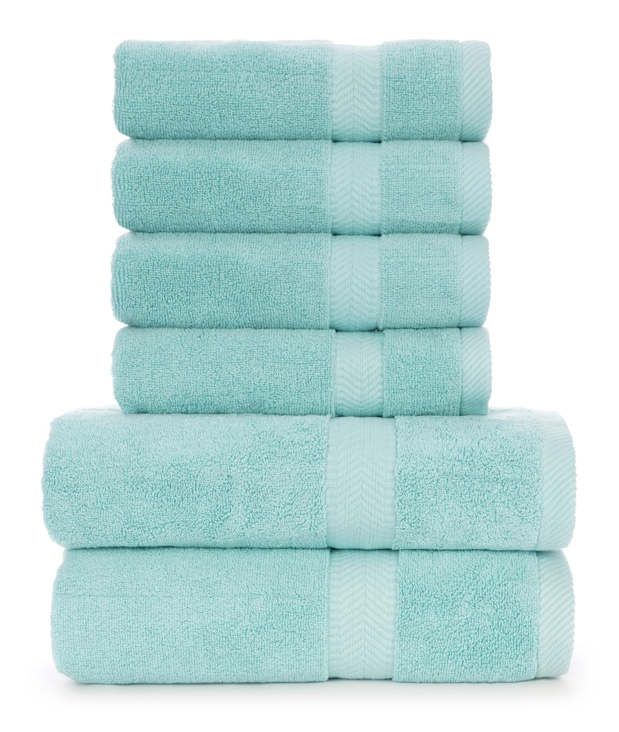 660 GSM cotton bath and hand towel set - Nautical Teal