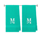 540 GSM Split Initial Personalized Terry Cotton Towel Set of 2 - Coral