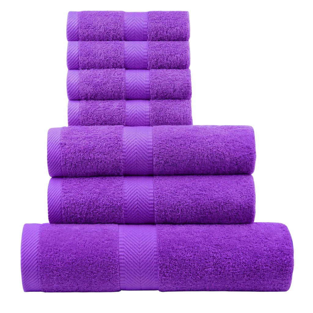 Terry Cotton Bath Towels, Hand Towel and Washcloth 8-Piece Set - view 4