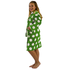 360 GSM Polka Dot Hooded Girls Bathrobe