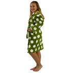 360 GSM Polka Dot Hooded Girls Bathrobe