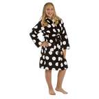 360 GSM Polka Dot Hooded Girls Bathrobe