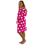 360 GSM Polka Dot Hooded Girls Bathrobe