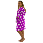 360 GSM Polka Dot Hooded Girls Bathrobe
