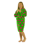 360 GSM Polka Dot Hooded Girls Bathrobe