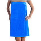 360 GSM Women's Spa Wrap Towel with Pocket - Terry Cotton Velour