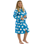 360 GSM Polka Dot Hooded Girls Bathrobe