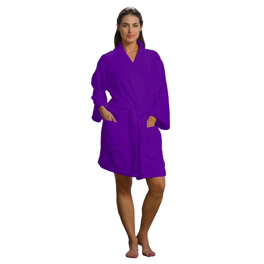 500 GSM Rayon Cotton Kimono Robe for Women - Thigh Length Secondary image